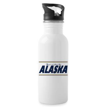 No Place Alaska - Water bottle with straw - white - Right