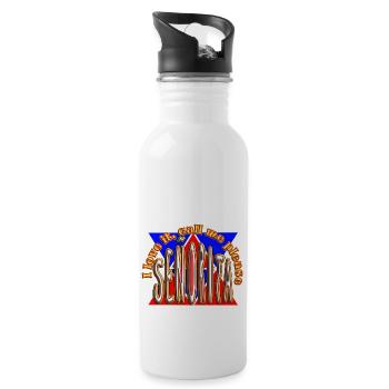 I lvoe it call me please senorita - Trinkflasche mit integriertem Trinkhalm - Weiß - Rechts