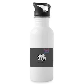 BE READY - Trinkflasche mit integriertem Trinkhalm - Weiß - Rechts