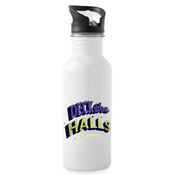 Dog Owner Joke Christmas Present Pet - Water bottle with straw - white - Right
