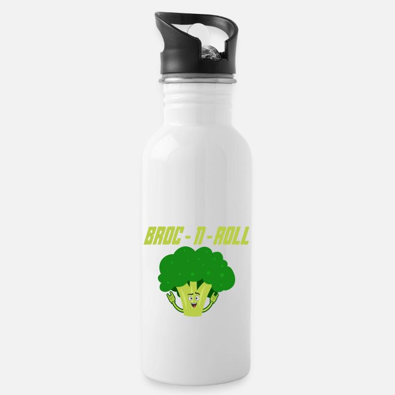 Broc n Roll Brocoli aux légumes - Gourde avec paille intégrée - blanc