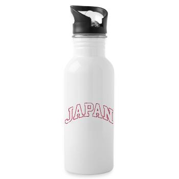 japan - Trinkflasche mit integriertem Trinkhalm - Weiß - Rechts
