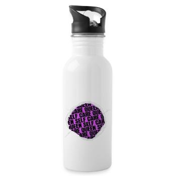 human rights smash the patriarchy present idea - Water bottle with straw - white - Right