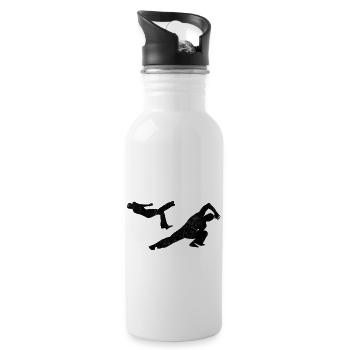 Capoeira - Trinkflasche mit integriertem Trinkhalm - Weiß - Rechts