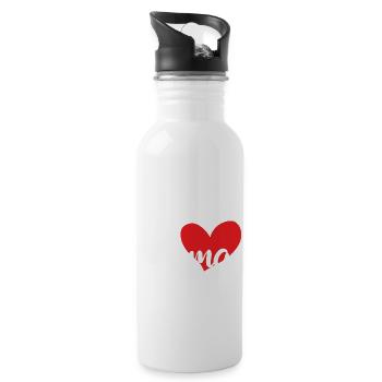 Lustiger Spruch Witzig Humor Geschenkidee - Trinkflasche mit integriertem Trinkhalm - Weiß - Rechts