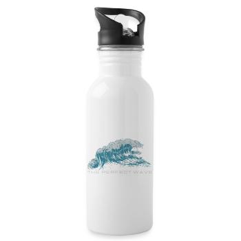 The perfect wave - Trinkflasche mit integriertem Trinkhalm - Weiß - Rechts
