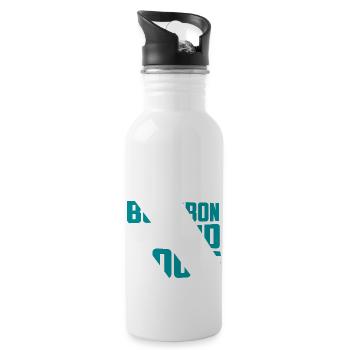 Bourbon And Books Whiskey Drinking - Water bottle with straw - white - Right