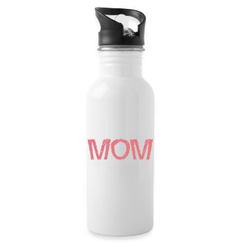 MOTHER's DAY. HAPPY MOTHER'S DAY. MOM. I LOVE YOU - Water bottle with straw - white - Right