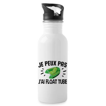je peux pas j'ai float tube - Gourde avec paille intégrée - blanc - Droite