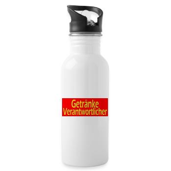 GetränkeVerantwortlicher - Trinkflasche mit integriertem Trinkhalm - Weiß - Rechts