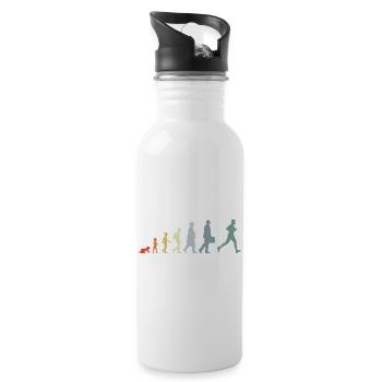 Läufer Evolution - Trinkflasche mit integriertem Trinkhalm - Weiß - Rechts