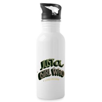 white fun present idea birthday present idea - Water bottle with straw - white - Right