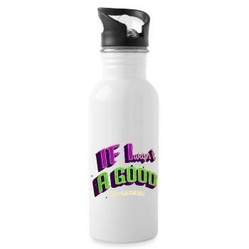 electrician beer electricity gift electric shock - Trinkflasche mit integriertem Trinkhalm - Weiß - Rechts