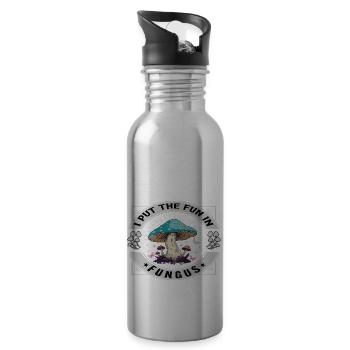 I put the Fun in Fungus - Water bottle with straw - silver - Right
