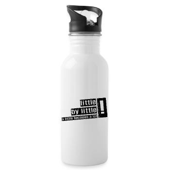 T-shirt petit à petit – cadeau parfait pour la croissance ! - Gourde avec paille intégrée - blanc - Droite