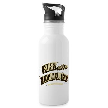 welpe haustier weihnachten pfote bullterrier cool - Trinkflasche mit integriertem Trinkhalm - Weiß - Rechts