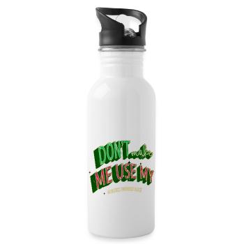Baseball Sweatshirt Baseball Hoodie Baseball Clothing - Water bottle with straw - white - Right