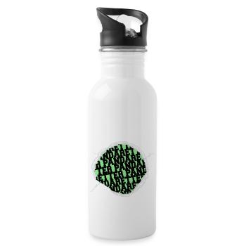 tierschützer spaß animalliberationfront zitat - Trinkflasche mit integriertem Trinkhalm - Weiß - Rechts