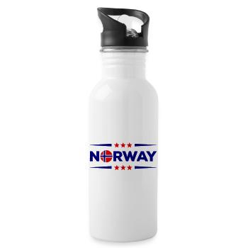 Norway - Water bottle with straw - white - Right