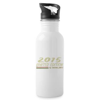 Cadeau D'anniversaire 2015 Idée Cadeau 2015 - Gourde avec paille intégrée - blanc - Droite