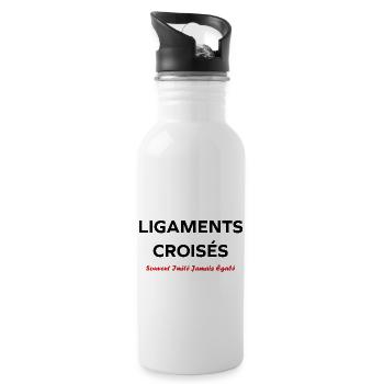 Foot ligaments croisés - Gourde avec paille intégrée - blanc - Droite