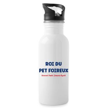 Roi du pet foireux - Gourde avec paille intégrée - blanc - Droite