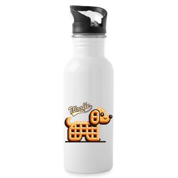 Woofle - Gourde avec paille intégrée - blanc - Droite