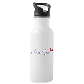 ALLES GUTE ZUM GEBURTSTAG. ALLES GUTE ZUM GEBURTSTAG. JAHRESTAG. - Trinkflasche mit integriertem Trinkhalm - Weiß - Rechts