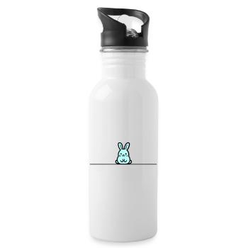 Hase Ostern Symbol - Trinkflasche mit integriertem Trinkhalm - Weiß - Rechts