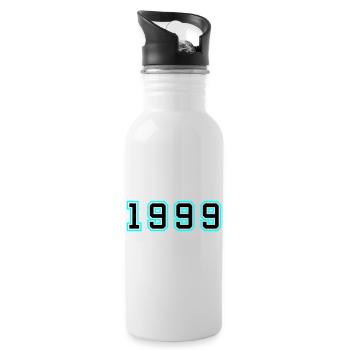 1999 Année Anniversaire - Gourde avec paille intégrée - blanc - Droite