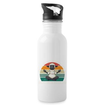 The Path to Inner Peace in 3 Words - Water bottle with straw - white - Right
