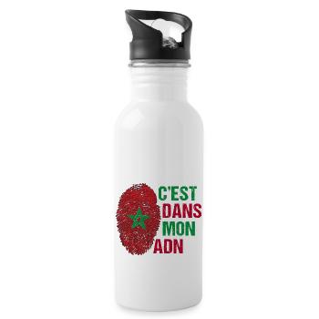 C' est dans mon adn Maroc cadeau marocain fier - Gourde avec paille intégrée - blanc - Droite
