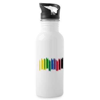 Taekwondo Taekwando-gürtelfarben Taekwondo-kup - Trinkflasche mit integriertem Trinkhalm - Weiß - Rechts