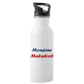 monsieur maladroit - Gourde avec paille intégrée - blanc - Droite