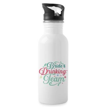 Braut Trinkgespann Braut Team Braut Lustige Frauen - Trinkflasche mit integriertem Trinkhalm - Weiß - Rechts