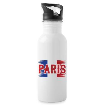 On est bien à Paris! - Gourde avec paille intégrée - blanc - Droite