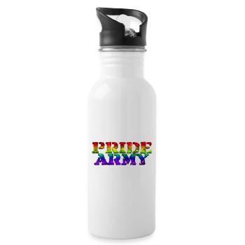 Pride Army - Water bottle with straw - white - Right