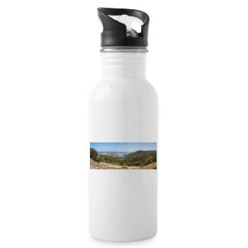 Landscape view of Kefalos Beach Kos Island South - Water bottle with straw - white - Right