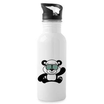 Panda Bear Cool - Water bottle with straw - white - Right