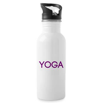 Yoga - Meditation - Mental Recovery - Relax - Water bottle with straw - white - Right