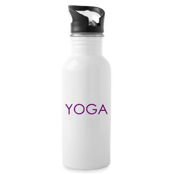 Yoga - Meditation - Mental Recovery - Relax - Water bottle with straw - white - Right