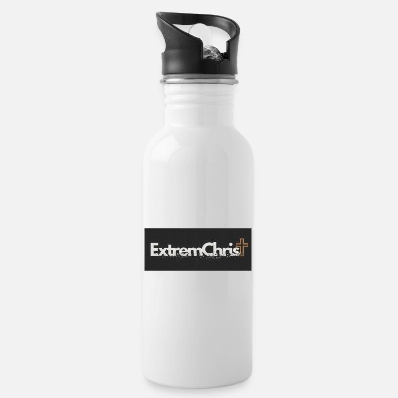1000021918 - Trinkflasche mit integriertem Trinkhalm - Weiß