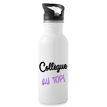 RETRAITE. RETRAITE. RETRAITEE. BONNE RETRAITE - Gourde avec paille intégrée - blanc - Droite