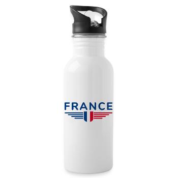J’aime la France élégance style design Tenues - Gourde avec paille intégrée - blanc - Droite