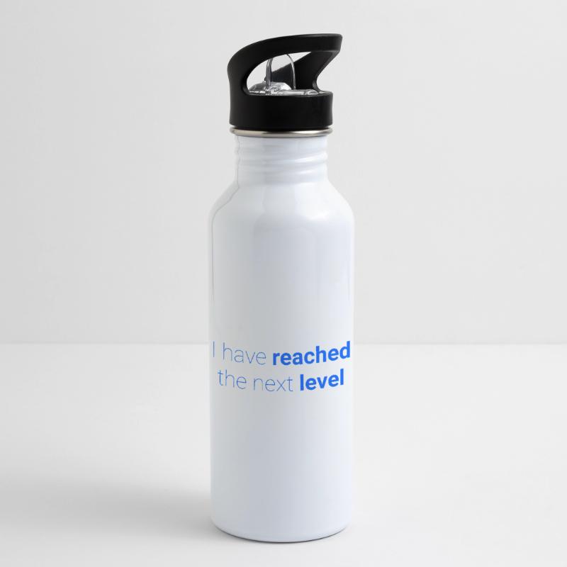 Abstract contrast pattern for self-expression Water bottle with straw