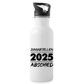 Enterrement de vie de garçon 2025 - Gourde avec paille intégrée - blanc - Droite