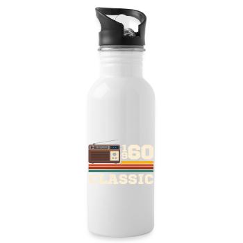 Retro classic 1960s anniversary - Water bottle with straw - white - Right