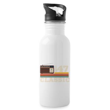 Anniversary 1947 retro classic - Water bottle with straw - white - Right