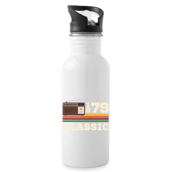 Anniversary 1979 retro classic - Water bottle with straw - white - Right