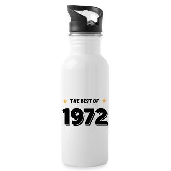 Das Beste von 1972 - Trinkflasche mit integriertem Trinkhalm - Weiß - Rechts